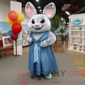 Himmelblå Chinchilla maskot...