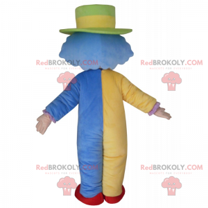 Mascote do personagem de circo - palhaço multicolorido -