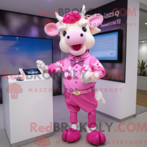 Disfraz de mascota Pink Cow...