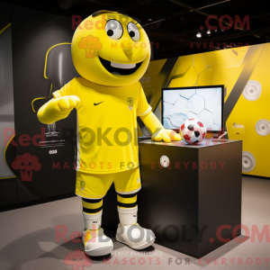 Citrongul fodbold maskot...