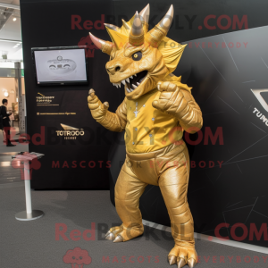 Złota maskotka Triceratops...