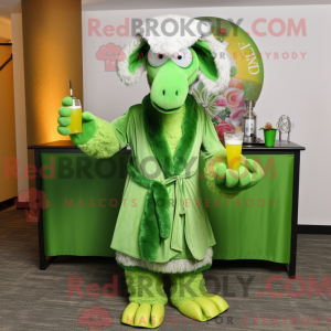 Lime Green Ram maskot...