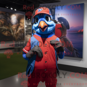 Red Blue Jay Maskottchen...