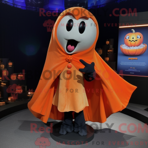 Orange Vampir Maskottchen...