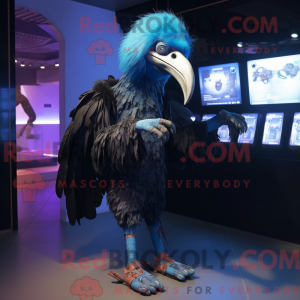 Blue Vulture maskot kostume...