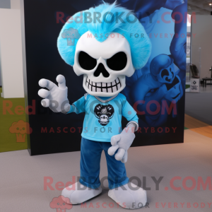 Máscara de caveira Sky Blue...