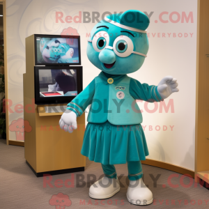 Teal Candy mascottekostuum...