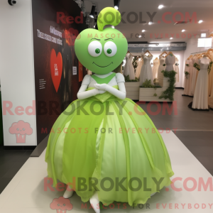Lime Green Heart mascotte...