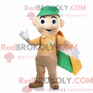 Guld irsk flag maskot...