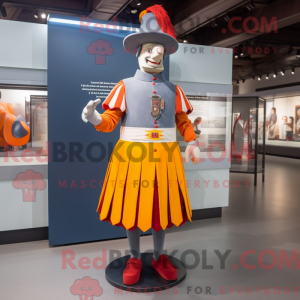 Gray Swiss Guard mascot...