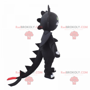 Mascot karakter tegning anime - svart katt - Redbrokoly.com