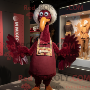 Maroon Turkey mascot...