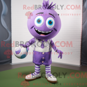 Lavendel Rugby Ball maskot...