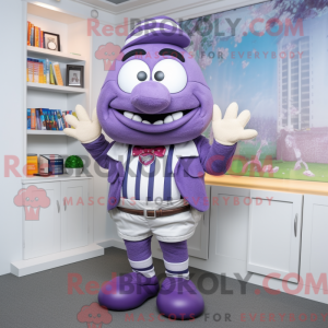 Lavendel Rugby Ball maskot...