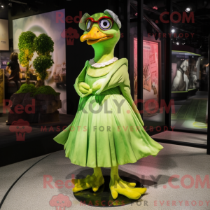 Postava maskota Lime Green...