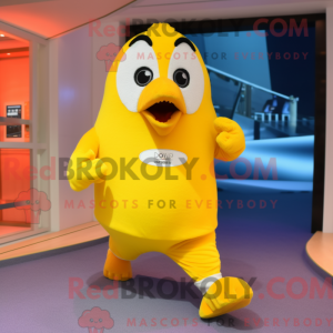 Gul Penguin maskot drakt...