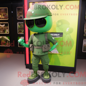 Green Soldier mascot...