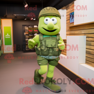 Green Soldier mascot...