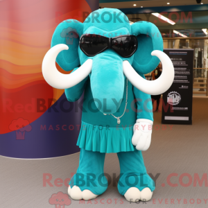 Teal Mammut Maskottchen...