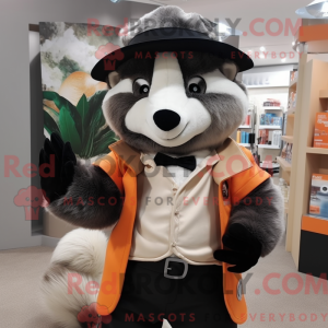 Peach Badger mascot costume...