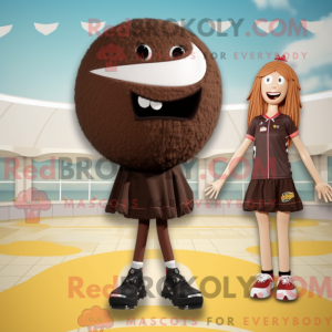 Brun Volleyball Ball maskot...