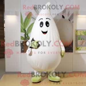 Hvit pære maskot...