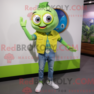 Postava maskota Lime Green...