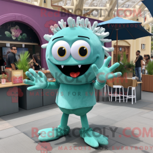 Teal Crab Cakes mascot...