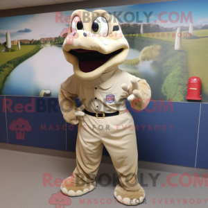 Beige Anaconda maskot...