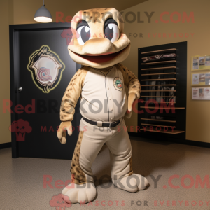 Beige Anaconda maskot...