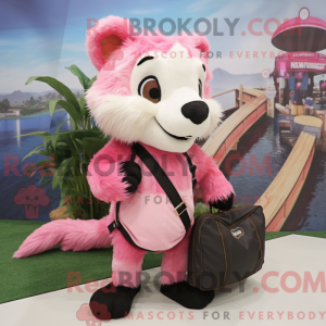 Rosa Skunk-maskotdraktfigur...