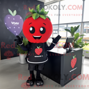 Sort jordbær maskot kostume...