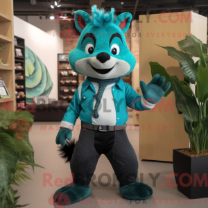 Turkis Skunk maskot kostume...