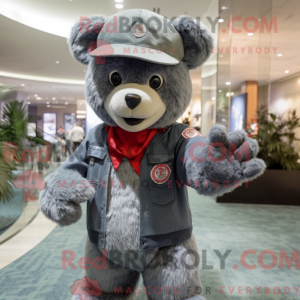 Grey Bear-maskotdraktfigur...