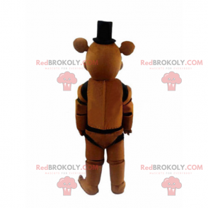 Rysunek postaci maskotki anime - Bear with hat - Redbrokoly.com