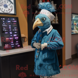 Maskotdraktfigura Cyan...