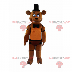 Rysunek postaci maskotki anime - Bear with hat - Redbrokoly.com