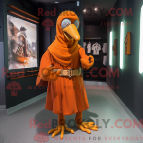 Fantasia de mascote de pássaro dodô laranja com moletom e cintos - Mascotes do pássaro dodô - REBROKO_301754 - RedBrokoly.com