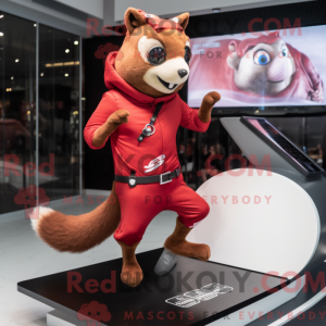 Red Flying Squirrel mascot...