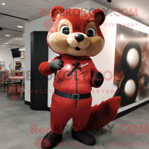 Red Flying Squirrel mascot...