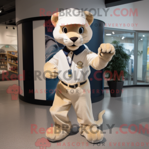 Cream Mountain Lion mascot...
