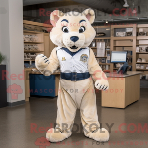 Cream Mountain Lion mascot...