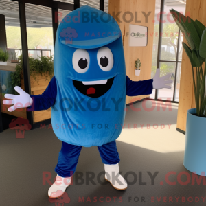 Blauw Tacos mascottekostuum...