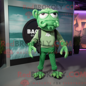 Grøn Krabbe maskot kostume...