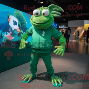 Grøn Krabbe maskot kostume...