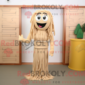Beige Spaghetti maskot...