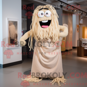Beige Spaghetti maskot...