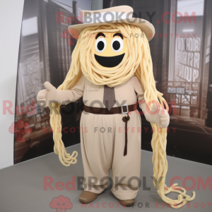 Beżowa maska spaghetti z...
