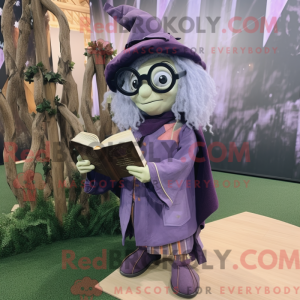 Lavendel heks maskot drakt...