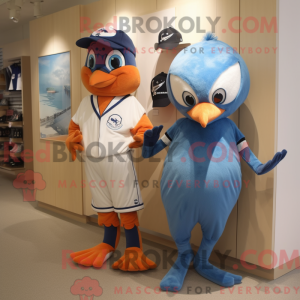 Peach Blue Jay Maskottchen...